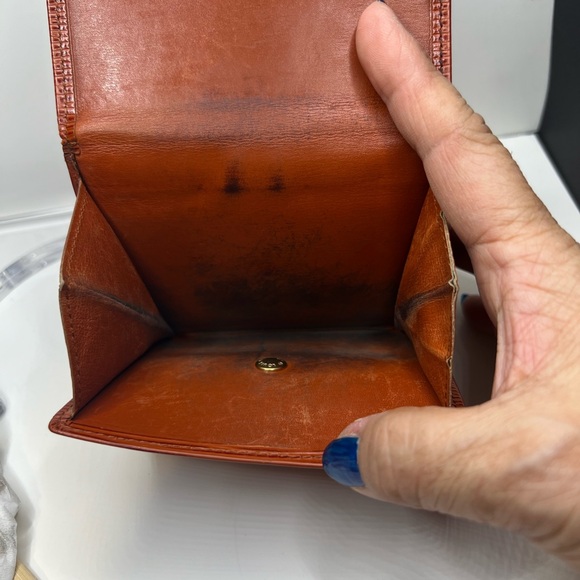 Preowned Louis Vuitton Double Snap Trifold Epi Brown Wallet - Picture 8 of 9